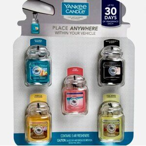 Yankee Candle Car Jar Ultimate Multipack Air Freshener, 5-count